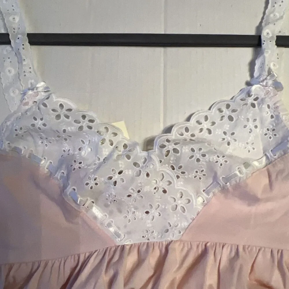 Vintage Victoria Secret M Pink Lace Sexy Intimate Lingerie Sleepwear Women NWT - Picture 7 of 8